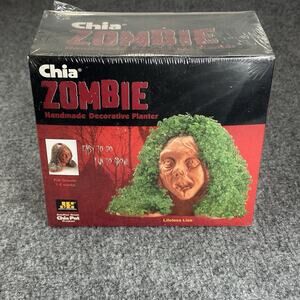 Chia Pet Lifeless Lisa Zombie Handmade Decorative Planter Seed Kit Halloween